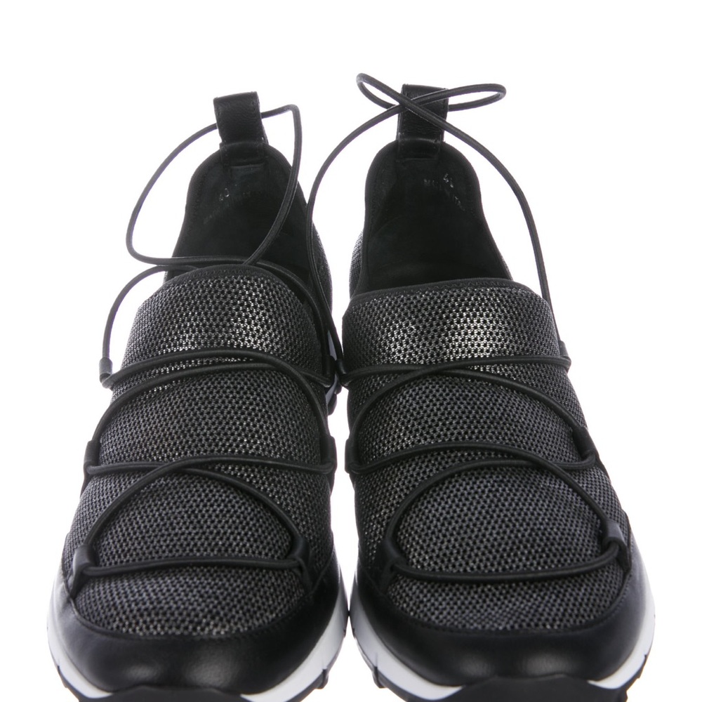 JIMMY CHOO “Andrea” Metallic Silver Strappy sneakers 40 EUC